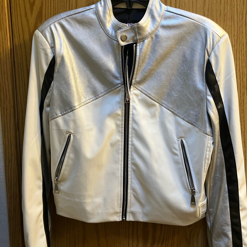 NWT Steve Madden Tri Color Faux Leather Jacket